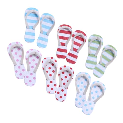 BRIGHTFUFU 6 Paare Miniatur Strandslipper Puppenhaus Dekoration Mikro Landschaftsaccessoire Sommer Deko Modell Realistisch Gemustert Rot Grün Rosa BRIGHTFUFU 6 Paare Miniatur Strandslipper Puppenhaus Dekoration Mikro Landschaftsaccessoire Sommer Deko Modell Realistisch Gemustert Rot Grün Rosa von BRIGHTFUFU
