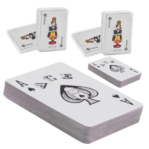 BRIGHTFUFU 6 Sätze Minikarten Kinder kartenspiel kartenspiele für Kinder Kindergeburtstag Spielzeug Miniatur-Pokerkarten Reisedeckkarten Kartenspielen Reisekartenspiele Reisespiel Papier von BRIGHTFUFU