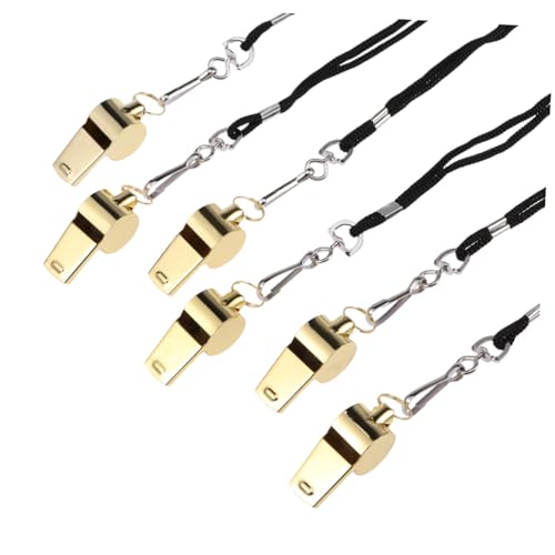 BRIGHTFUFU 6 Stück Edelstahl Notfallpfeife Laute Survival Trillerpfeife für Outdoor Camping Wandern Training Leicht mit Schlüsselanhänger für Schule Sport und Notfälle BRIGHTFUFU 6 Stück Edelstahl Notfallpfeife Laute Survival Trillerpfeife für Outdoor Camping Wandern Training Leicht mit Schlüsselanhänger für Schule Sport und Notfälle von BRIGHTFUFU