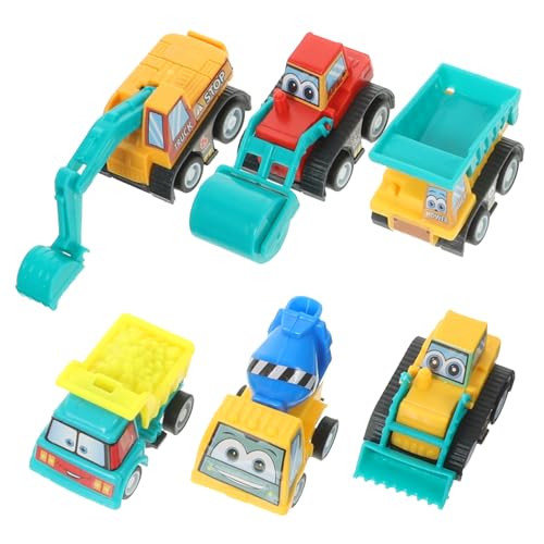 BRIGHTFUFU 6 Stück Miniatur Rückziehauto Spielzeug Kinderspielzeug Kinderauto Spielzeug Mini Rückziehauto Modelle Spielzeugautos Für Kinder Car Toys von BRIGHTFUFU