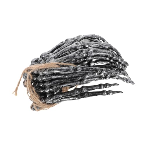 BRIGHTFUFU 6 Stück Teiliges Halloween Skelett Hand Dekor aus Robustem Kunststoff Realistische Gruselige Knochen Party Dekoration für Halloween Szenen und Horror Events DIY Deko für Spukhaus BRIGHTFUFU 6 Stück Teiliges Halloween Skelett Hand Dekor aus Robustem Kunststoff Realistische Gruselige Knochen Party Dekoration für Halloween Szenen und Horror Events DIY Deko für Spukhaus von BRIGHTFUFU