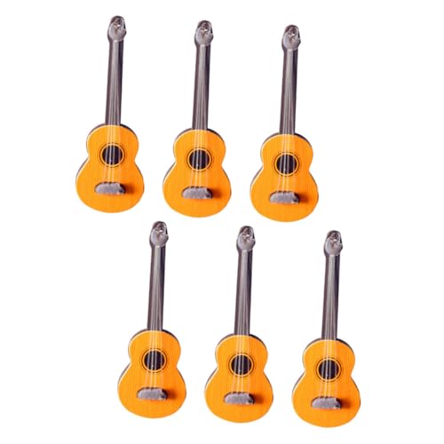 BRIGHTFUFU 6 Stück Teiliges Miniatur Gitarrenmodell Puppenhaus Musik Instrumente Klassische und Elektrische Gitarren Miniatur Deko für Sammler und Fotografie BRIGHTFUFU 6 Stück Teiliges Miniatur Gitarrenmodell Puppenhaus Musik Instrumente Klassische und Elektrische Gitarren Miniatur Deko für Sammler und Fotografie von BRIGHTFUFU