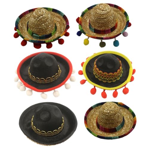 BRIGHTFUFU 6 Stück Teiliges Sombrero Haarband Mexikanischer Hut Stirnband Mexikanische Fiesta Dekoration Bunte Kopfbedeckung für Damen und Herren Karneval Kostüm BRIGHTFUFU 6 Stück Teiliges Sombrero Haarband Mexikanischer Hut Stirnband Mexikanische Fiesta Dekoration Bunte Kopfbedeckung für Damen und Herren Karneval Kostüm von BRIGHTFUFU