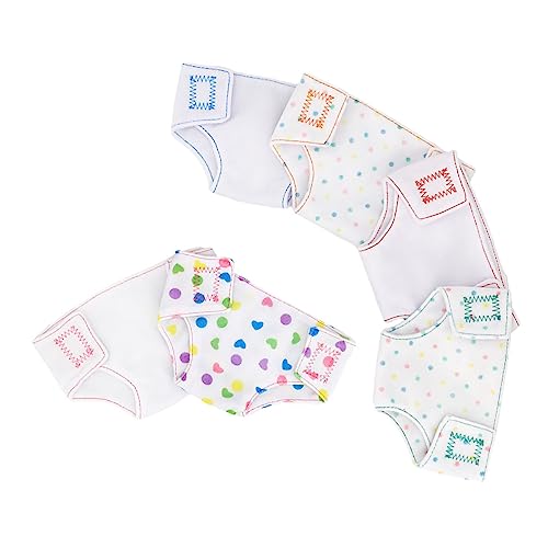 BRIGHTFUFU 6St Puppenkleidung Babypuppenwindeln kinderzimmer Mädchen Spielzeug Puppen windel puppenwickeltasche reizwäsch Puppenunterwäsche für Babypuppen Stoff Weiß von BRIGHTFUFU