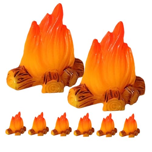 BRIGHTFUFU 8 Stück Teiliges Miniatur Resin Modell Detailreiche Falsche Feuer Dekoration für Garten und Mikrolandschaft Geeignet für Camping und Themenpartys BRIGHTFUFU 8 Stück Teiliges Miniatur Resin Modell Detailreiche Falsche Feuer Dekoration für Garten und Mikrolandschaft Geeignet für Camping und Themenpartys von BRIGHTFUFU
