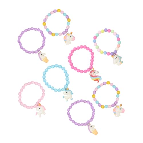 BRIGHTFUFU 8er Set Einhorn Armbänder Aus Für Bunte Zufällige Designs Für ädchen Perfekt Als Party Gastgeschenk Oder Mitgebsel Zum Kindergeburtstag von BRIGHTFUFU