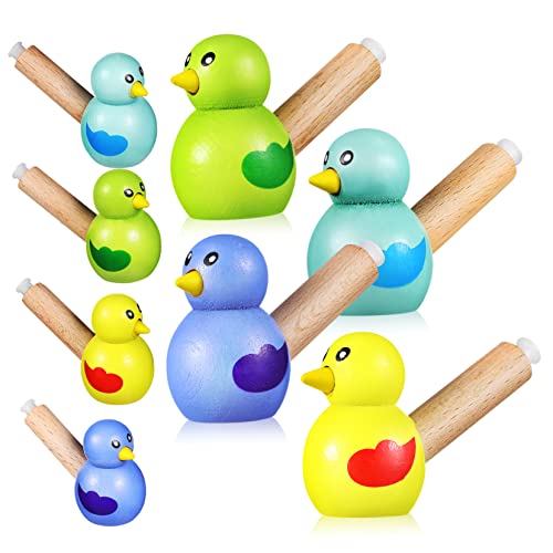 BRIGHTFUFU 8er Set Vogelpfeifen Aus Holz Tierpfeifen Musikspielzeug Für Kleinkinder Und Kinder Pädagogisches Spielzeug Ideal Als Geburtstagsgeschenk von BRIGHTFUFU