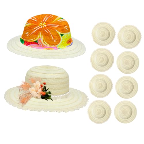 BRIGHTFUFU 8stücke Diy Strohhüte Für Junge Mädchen Unbemalt Zum Malen Und Basteln Kreative Handarbeiten Für Partys Schule Und Freizeit BRIGHTFUFU 8stücke Diy Strohhüte Für Junge Mädchen Unbemalt Zum Malen Und Basteln Kreative Handarbeiten Für Partys Schule Und Freizeit von BRIGHTFUFU