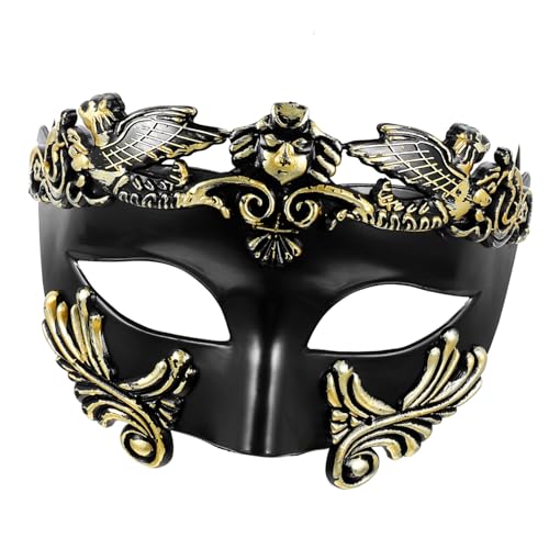 BRIGHTFUFU Ägyptische Krieger Halloween Maske Für Cosplay Halbseitige Gesichtsbedeckung Ideale Requisite Für Halloween Partys Und Themenveranstaltungen Hochwertiges Material Authentisches von BRIGHTFUFU