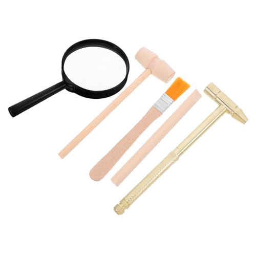 BRIGHTFUFU Archäologische Ausgrabungswerkzeuge Set Teilig Holz und Metallhammer Meißel Pinsel Lupe Vielseitig für Schatzsuche Bildungsprojekte Jungen Mädchen BRIGHTFUFU Archäologische Ausgrabungswerkzeuge Set Teilig Holz und Metallhammer Meißel Pinsel Lupe Vielseitig für Schatzsuche Bildungsprojekte Jungen Mädchen von BRIGHTFUFU