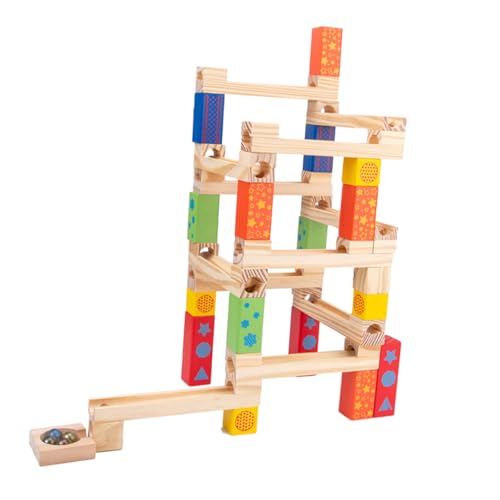 BRIGHTFUFU Balance Holzbausteine Bauklötze Lernspielzeug Für Holzspielzeug Zum Balancieren Konstruktionsspielzeug Für Kreatives Ideal Für Jungen Und ädchen von BRIGHTFUFU