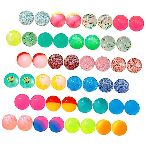 BRIGHTFUFU Bunte Elastische Bälle Gummibälle zum Stressabbau Hüpfbälle für Kinderpartys Hüpfbälle Lustige Springende Bälle Runde Springende Bälle zum Befüllen von Geschenktüten von BRIGHTFUFU