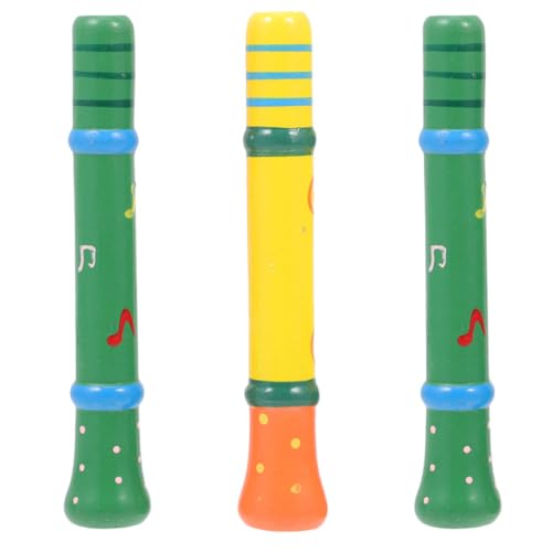 BRIGHTFUFU Musik Spielzeug Baby Instrumentenset Für Kinder Bunte Holzpfeifen Für Musikinstrumente Frühkindliche Bildung Zufällige Farben Ideal Als Für Jungen Und Ädchen von BRIGHTFUFU