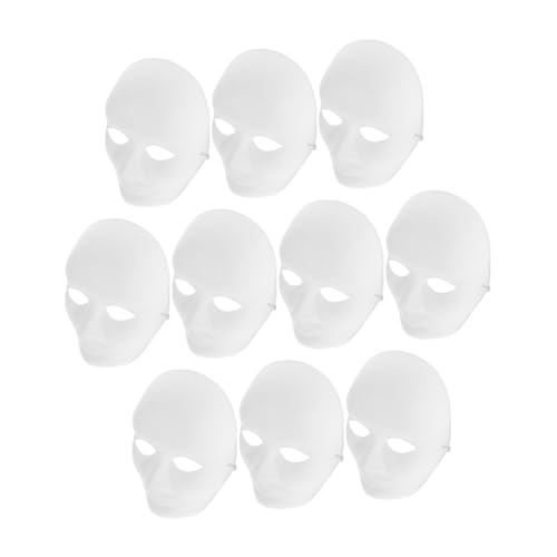 BRIGHTFUFU DIY Halloween Masken Für Herren Weiße Pappmaske Zum Bemalen Ideal Für Halloween Partys Cosplay Maskerade Und Kreative Kostüme von BRIGHTFUFU