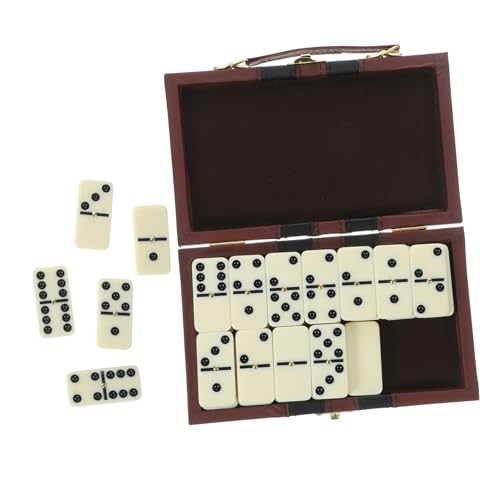 BRIGHTFUFU Domino Set Mit Holzkiste 1 Set Klassisches Partyspiel Für Unterhaltung Und Freizeit Ideal Für Familien Und Freunde Perfektes Für Spielabende von BRIGHTFUFU