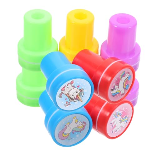 BRIGHTFUFU Einhorn Stempel Set Stempel Für Einhorn Mottopartys üße Kleine Plastikstempel Als Partygeschenke Für Kreatives Bastelzubehör von BRIGHTFUFU