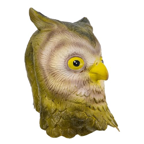 BRIGHTFUFU Eulenmaske Halloween-eule Tiere Kopfbedeckung Eulen-cosplay Adlerkopf Lustiges Tier Tierische Kopfbedeckung Tier Vogel Halloweenkostüm Eulenkostüm Karnevalsmasken Emulsion von BRIGHTFUFU