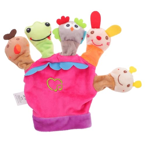 BRIGHTFUFU Finger Puppen Abdeckung Fingerpuppen Cartoon-fingerpuppen Fingerschutzspielzeug Fingerspielzeug Für Puppenspielzeug Zum Geschichtenerzählen Rosa Pp Baumwolle von BRIGHTFUFU