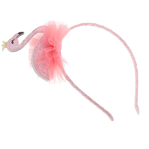 BRIGHTFUFU Flamingo-Stirnband dekoratives Stirnband Modisches Stirnband sommerlicher Kopfschmuck Haar Stirnband Kopfband Flamingo Deko stirnbänder Mädchen Stirnband Plastik Rosa von BRIGHTFUFU