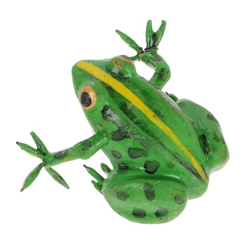 BRIGHTFUFU Frosch-gartenstatue Für Die Außendekoration. Realistische Tierische Froschskulptur Aus Ton Für Rasen, Terrasse Und Hof. Lebensechte Grüne Froschfigur Für Die Gartendekoration von BRIGHTFUFU