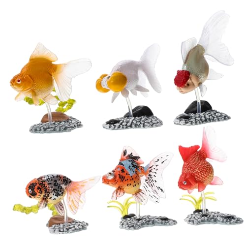 BRIGHTFUFU Gefälschter Fischfiguren Stil Aquariumfischtank Ornamentdekorationen für Dekorative Fischdekor Dekoratives Dekore Desktop Aquariumfischfiguren Goldfischfigur Künstlicher Gemischter von BRIGHTFUFU