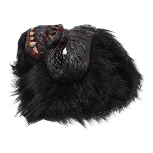 BRIGHTFUFU Halloween Gorilla Kopfmaske Tiermaske Für Kostümparty Cosplay Und Fotorequisiten Ideal Für Gruselige Halloween Feiern Und Karneval von BRIGHTFUFU