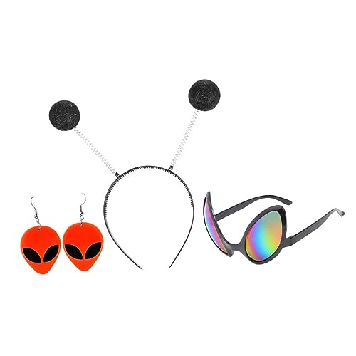 BRIGHTFUFU Halloween Party Haarreifen mit Dekorativen Brille und Ohrringen Teiliges Cosplay Zubehör für Erwachsene Farbenfrohes Robustes Party Accessoire für Fasching und Kostüme BRIGHTFUFU Halloween Party Haarreifen mit Dekorativen Brille und Ohrringen Teiliges Cosplay Zubehör für Erwachsene Farbenfrohes Robustes Party Accessoire für Fasching und Kostüme von BRIGHTFUFU