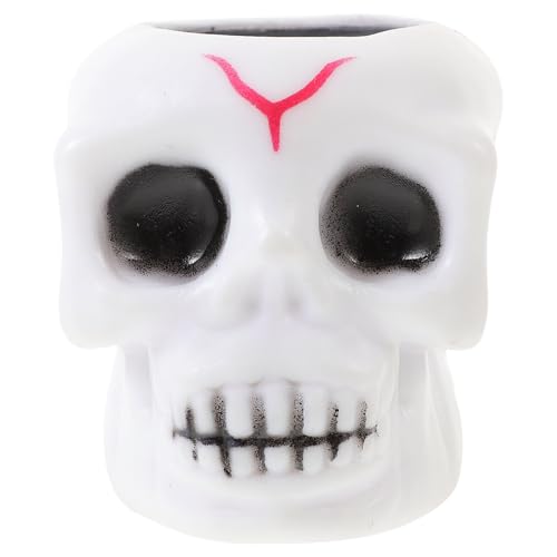 BRIGHTFUFU Halloween Squeeze Skull Cup Spielzeug Gruselige Halloween Squeeze Skull Cup Prop von BRIGHTFUFU