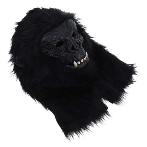 BRIGHTFUFU Halloween Tierkopfmaske Gorilla Kopfbedeckung Für Maskerade Halloween Party Cosplay von BRIGHTFUFU