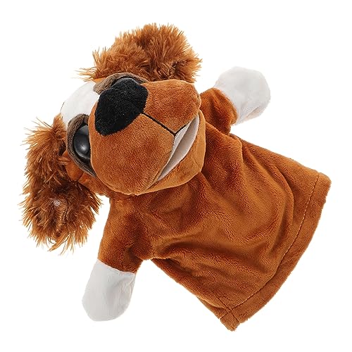 BRIGHTFUFU Handpuppen Tierhandpuppen Für Babys üschdoll Mit Tierischem Design Haare Hund Lernspielzeug Für Rollenspiele Und Geschichtenerzählen Kuschelige Puppen Für Vorschulkinder von BRIGHTFUFU