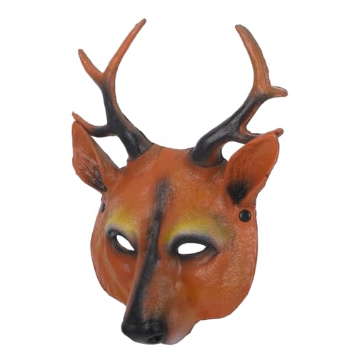 BRIGHTFUFU Hirsch Cosplay Maske Halloween Maske Hirsch Stil Maske Cosplay Maske Requisite Party Versorgung Tiermaske von BRIGHTFUFU