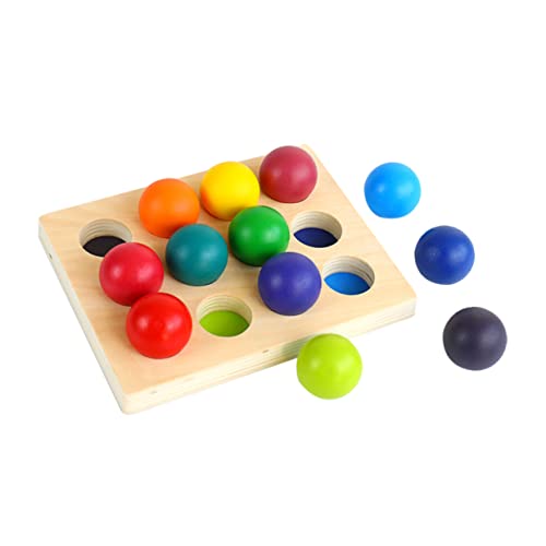 BRIGHTFUFU Holz Regenbogen Sortierbrett Lustiges Kinderspielzeug Zur Farbenkognition Für Ab Jahr Montessori Inspiriertes Lernspielzeug Für Kreatives Und Motorische Fähigkeiten von BRIGHTFUFU