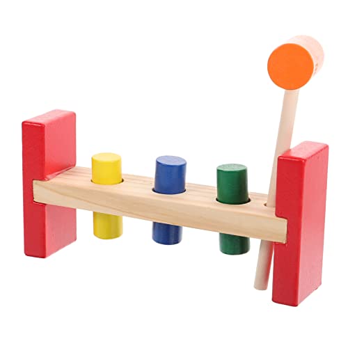 BRIGHTFUFU Holzhammer Spielzeug Set Farb Kognitive Peg Klopfspielzeug Für Kinder Pädagogisches Lernspielzeug Perfekt Für Spielzimmer Und Tisch Zubehör von BRIGHTFUFU