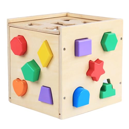 BRIGHTFUFU Holzspielzeug Für Geometrische Formen Sortier Bildungsspielzeug Kognitiven Fähigkeiten Geeignet Für Kleinkinder Ab Monaten von BRIGHTFUFU