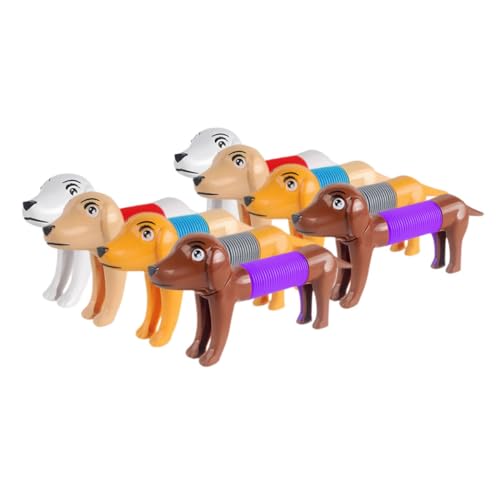 BRIGHTFUFU Hundeparty Kinder Sensorisches Kleinkinderspielzeug Gastgeschenke Wiederverwendbares Lustiges Zugschnurspielzeug Hundeform Dehnbares für Stretch Spielzeuge Mädchen Röhren von BRIGHTFUFU