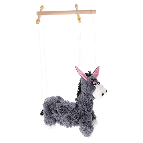 BRIGHTFUFU üsch Marionette Tier Interaktive Handpuppe Aus Graues Eselchen Für Puppenspiele Und Kreative Aufführungen von BRIGHTFUFU