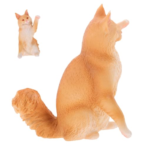 BRIGHTFUFU Katzenstatue Pädagogisches Kinder aus Dekoration Lebensechte Katzenschmuck Katzen Kuchenaufsatz Desktop Jungen für Katzenornament Mädchen Katzenskulptur Katzenfiguren von BRIGHTFUFU