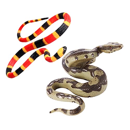 BRIGHTFUFU Kinderkognitive Party Tierfigur Kinder Python Realistische Gastgeschenke Gefälschte für Schlangenmodelle Modell Schlangeprop Schlangen Gruseliger Toys Requisiten Spukhaus von BRIGHTFUFU