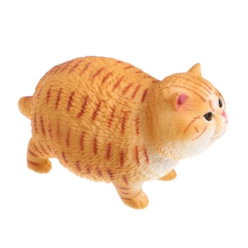 BRIGHTFUFU Kleine Katzenstatue Niedliche Katzenfigur Für Die Dekoration Tiermodell Aus üße Katzenfigur Für Katzenliebhaber Geschenkidee Für Und Erwachsene Orangefarben 1 von BRIGHTFUFU