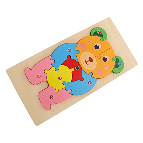 BRIGHTFUFU Kognitives Dreidimensionales Puzzle Kleinkind Puzzle Rätsel Für Kleinkinder 3D-Puzzles Für Kinderspielzeug Bausteine ​​für Kleinkinder Rätsel Hölzern von BRIGHTFUFU