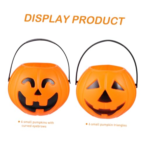 BRIGHTFUFU Kürbislaterne Orangefarbener Kürbiseimer Halloween Dekorationen Für Den Innenbereich Halloween Ornamente Atmosphärendekoration Requisiten Für Hexendekor BRIGHTFUFU Kürbislaterne Orangefarbener Kürbiseimer Halloween Dekorationen Für Den Innenbereich Halloween Ornamente Atmosphärendekoration Requisiten Für Hexendekor von BRIGHTFUFU