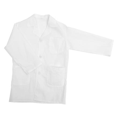 BRIGHTFUFU Laborkittel Unisex Weiß Langarm Waschbar Wissenschaftler Kostüm für Mädchen Jungen mit Taschen für Rollenspiel Fasching Kindergarten Schule BRIGHTFUFU Laborkittel Unisex Weiß Langarm Waschbar Wissenschaftler Kostüm für Mädchen Jungen mit Taschen für Rollenspiel Fasching Kindergarten Schule von BRIGHTFUFU