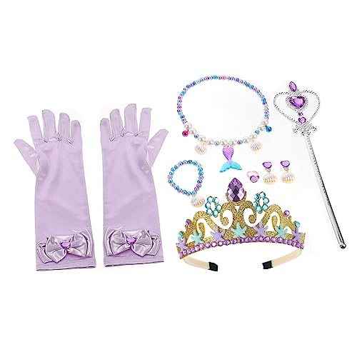 BRIGHTFUFU Meerjungfrau Schmuckset Mit Halskette Armband Und Ring Dekorative Party Requisiten Für Mädchen Meerjungfrau Und Accessoires Für Rollenspiele von BRIGHTFUFU