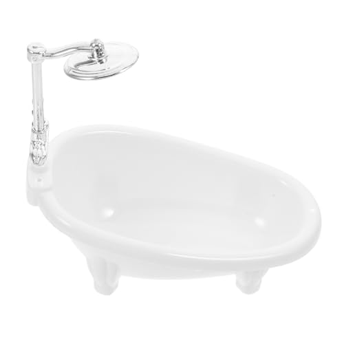 BRIGHTFUFU Miniatur Badewanne Für Puppenhaus Dekorative Badezimmermöbel Für Miniatur Spielwelten üsch Badewanne Zubehör Für Puppen Und Puppenmöbel Ideal Für Kreatives von BRIGHTFUFU