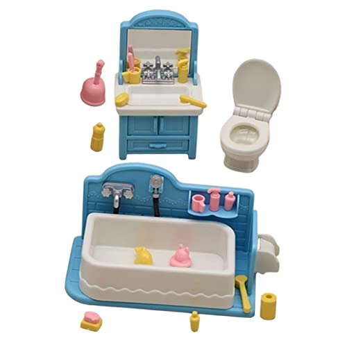 BRIGHTFUFU Miniatur Badezimmer Set 1 Set Mit Badewanne Toilette Und Zubehör Für Puppenhäuser Ideales Zubehör Für Kreative Spielwelten Perfekt Für Miniatur Modelle Und Sammlungen von BRIGHTFUFU