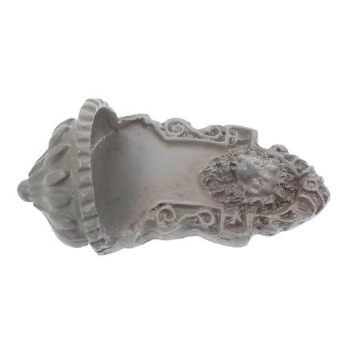 BRIGHTFUFU Miniatur Gartendeko Löwenkopf Wandbrunnen aus Widerstandsfähigem Harz Vintage Puppenhaus Wanddeko Multifunktional als Springbrunnen oder Teichdeko Detailliertes Miniatur Modell BRIGHTFUFU Miniatur Gartendeko Löwenkopf Wandbrunnen aus Widerstandsfähigem Harz Vintage Puppenhaus Wanddeko Multifunktional als Springbrunnen oder Teichdeko Detailliertes Miniatur Modell von BRIGHTFUFU