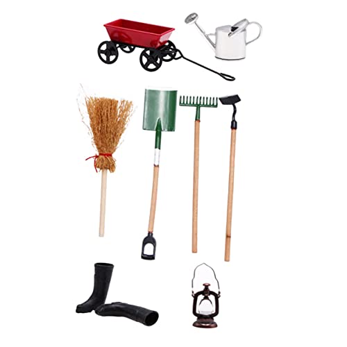 BRIGHTFUFU Miniatur Gartenwerkzeug Set Für Puppenhaus 6 Teiliges Deko Set Aus Hochwertigem Für Kreative Miniaturszenen Und Mikro Landschaften Ideal Für Terrarien Und von BRIGHTFUFU