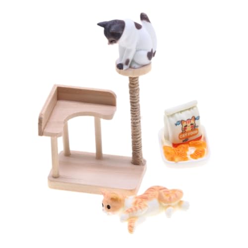 BRIGHTFUFU Miniatur Holz Katzenbaum mit Miniatur Katze und Kratzbaum Modell Langlebig und Kompakt für Puppenhaus Dekoration DIY Miniaturlandschaft und Katzenliebhaber Geschenke BRIGHTFUFU Miniatur Holz Katzenbaum mit Miniatur Katze und Kratzbaum Modell Langlebig und Kompakt für Puppenhaus Dekoration DIY Miniaturlandschaft und Katzenliebhaber Geschenke von BRIGHTFUFU