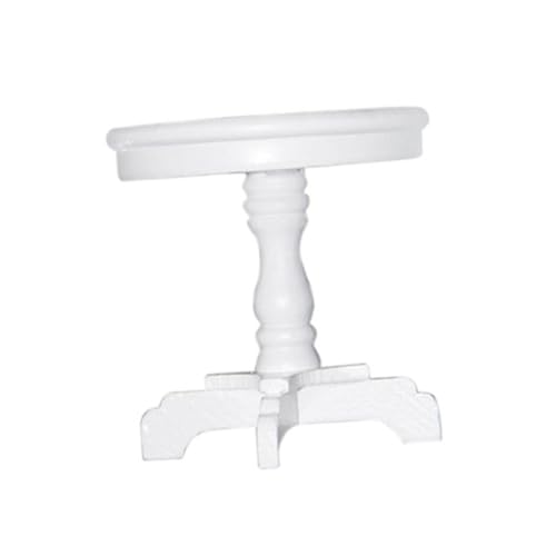 BRIGHTFUFU Miniatur Holz Tisch Weiß Runder Puppenhaus Beistelltisch Traditionelle Mini Möbel für Dollhouse Zubehör Detailreiche Handgefertigte Holzdeko für Mini Haus Spiel BRIGHTFUFU Miniatur Holz Tisch Weiß Runder Puppenhaus Beistelltisch Traditionelle Mini Möbel für Dollhouse Zubehör Detailreiche Handgefertigte Holzdeko für Mini Haus Spiel von BRIGHTFUFU