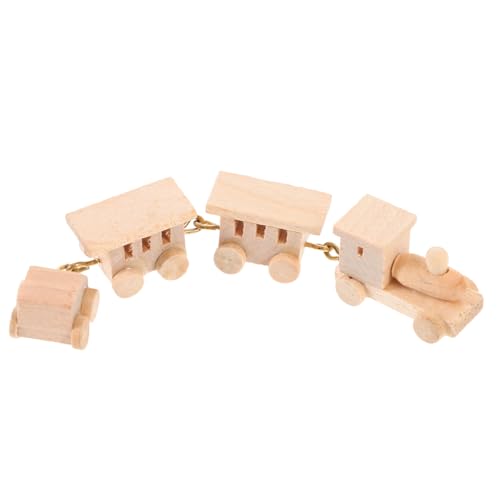 BRIGHTFUFU Miniatur Holz Zug Ornament Sichere Kompakt Tragbar Cartoonartiges Design Langlebige Puppenhaus Dekoration für Feiertage BRIGHTFUFU Miniatur Holz Zug Ornament Sichere Kompakt Tragbar Cartoonartiges Design Langlebige Puppenhaus Dekoration für Feiertage von BRIGHTFUFU